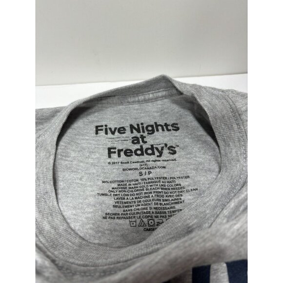 Five Nights at Freddys Graphic T-Shirt "I Survived FNAF" , Grey, Size Small, GUC - Picture 7 of 7